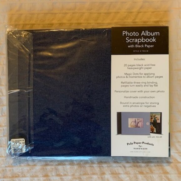 Denim Photo Album Scrapbook Handmade Pulp Paper Products NIP - Picture 2 of 4